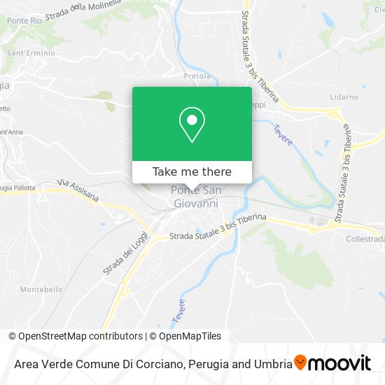 Area Verde Comune Di Corciano map