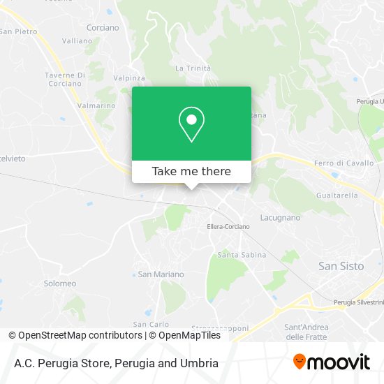 A.C. Perugia Store map