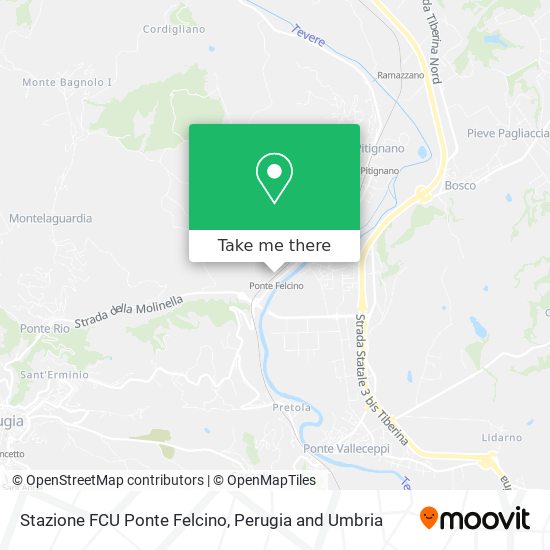 Stazione FCU Ponte Felcino map