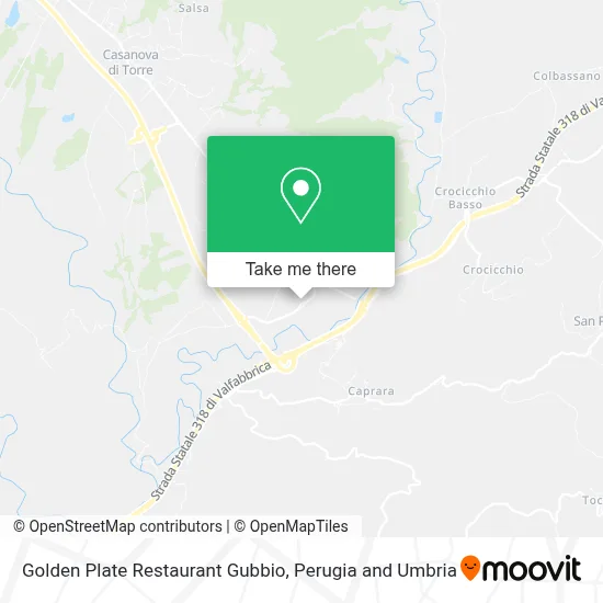 Golden Plate Restaurant Gubbio map
