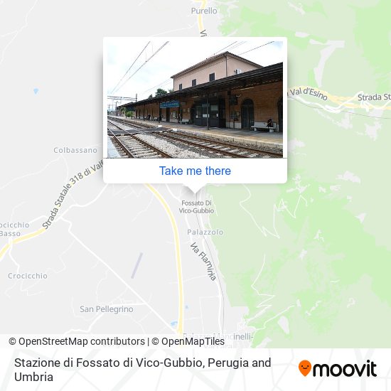 Stazione di Fossato di Vico-Gubbio map