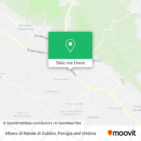 Albero di Natale di Gubbio map