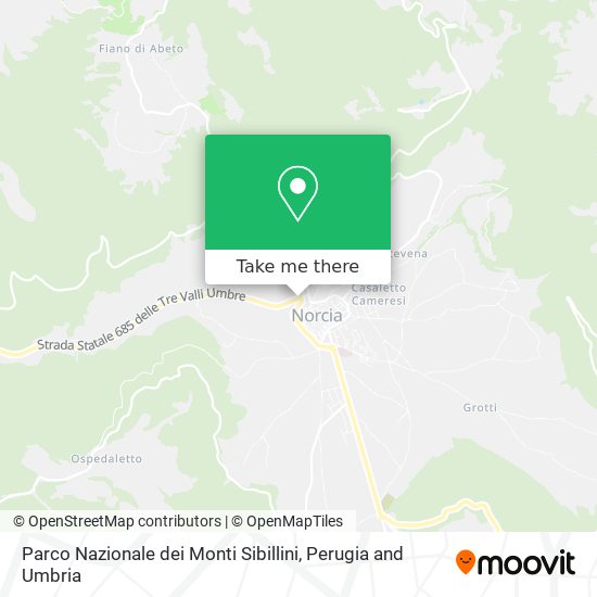 Parco Nazionale dei Monti Sibillini map