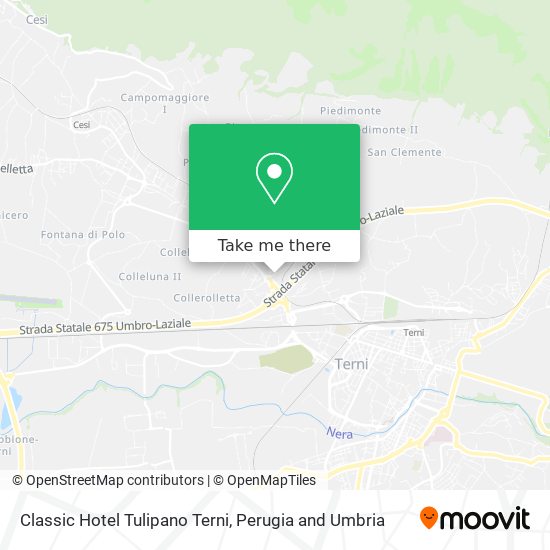 Classic Hotel Tulipano Terni map