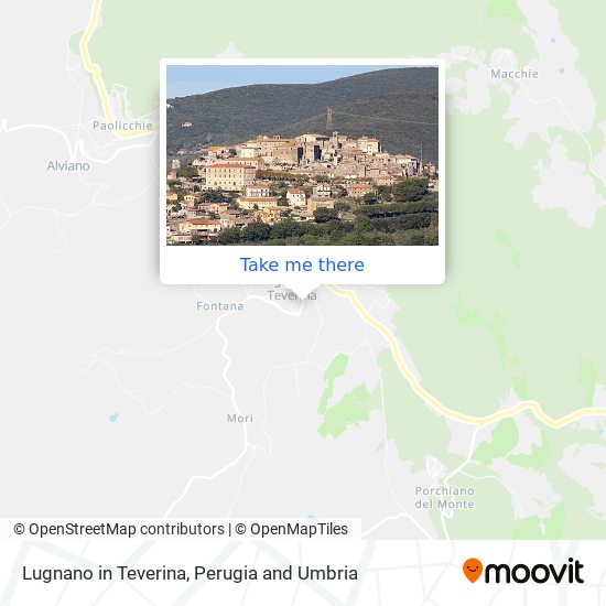 Lugnano in Teverina map
