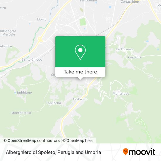 Alberghiero di Spoleto map
