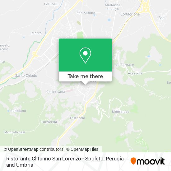Ristorante Clitunno San Lorenzo - Spoleto map