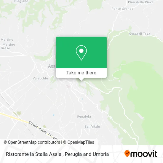 La Stalla Restaurant Assisi map