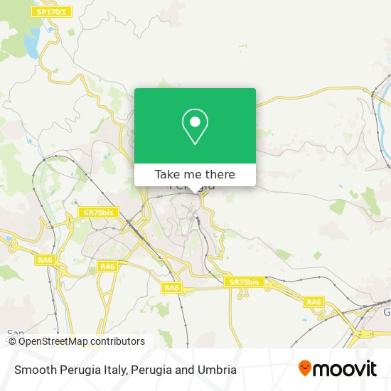 Smooth Perugia Italy map