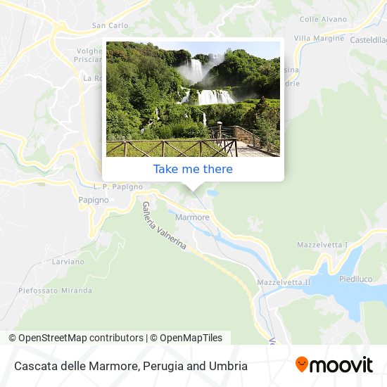 Cascata delle Marmore map