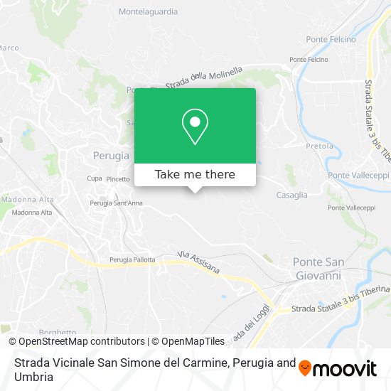 Strada Vicinale San Simone del Carmine map
