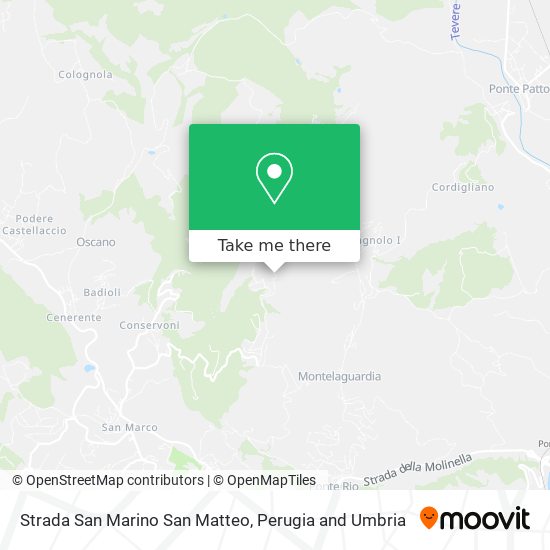 Strada San Marino San Matteo map