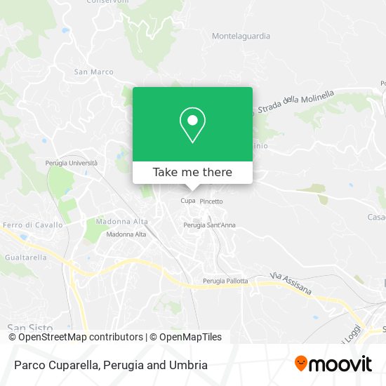 Parco Cuparella map