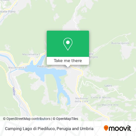 Camping Lago di Piediluco map