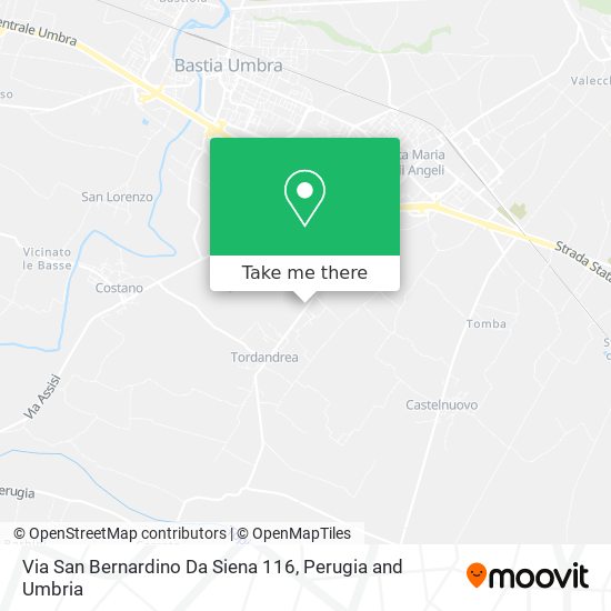 Via San Bernardino Da Siena 116 map