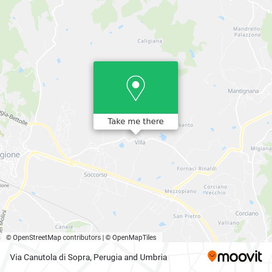 Via Canutola di Sopra map