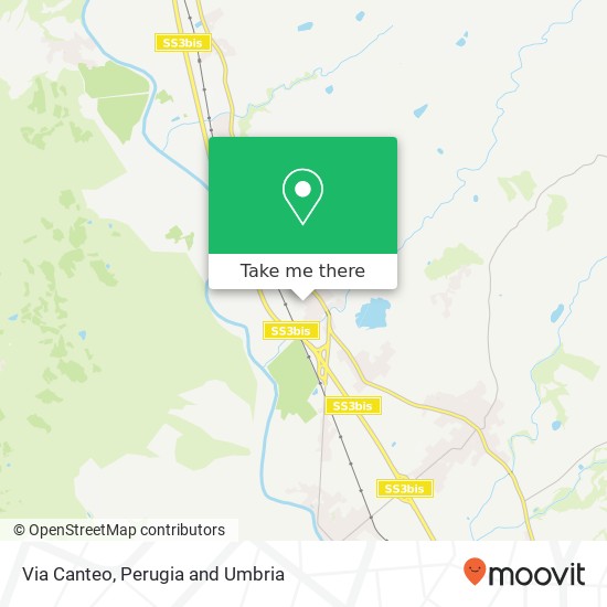 Via Canteo map