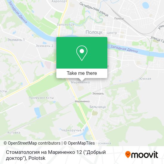 Стоматология на Мариненко 12 ("Добрый доктор") map