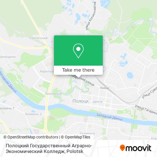 Полоцкий Государственный Аграрно-Экономический Колледж map