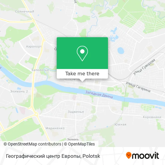 Географический центр Европы map
