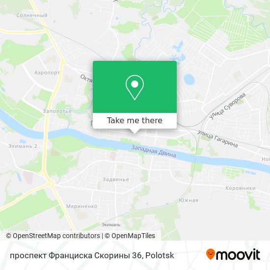 проспект Франциска Скорины 36 map