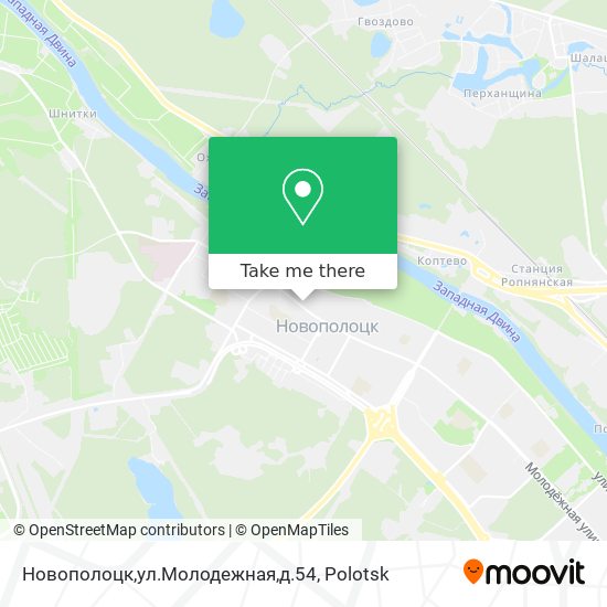 Новополоцк,ул.Молодежная,д.54 map