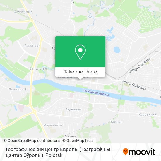 Географический центр Европы (Геаграфічны цэнтар Эўропы) map