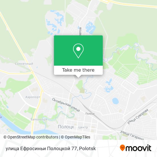улица Ефросиньи Полоцкой 77 map