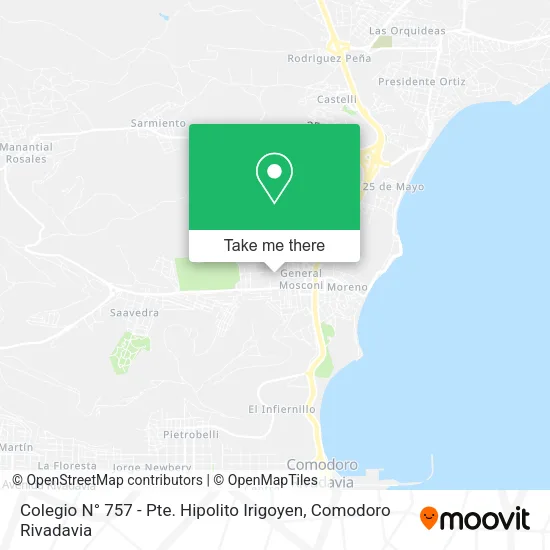 Mapa de Colegio N° 757 - Pte. Hipolito Irigoyen
