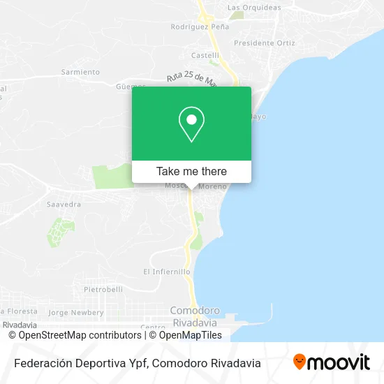 Mapa de Federación Deportiva Ypf