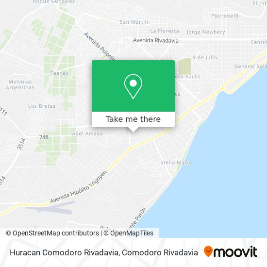 Mapa de Huracan Comodoro Rivadavia