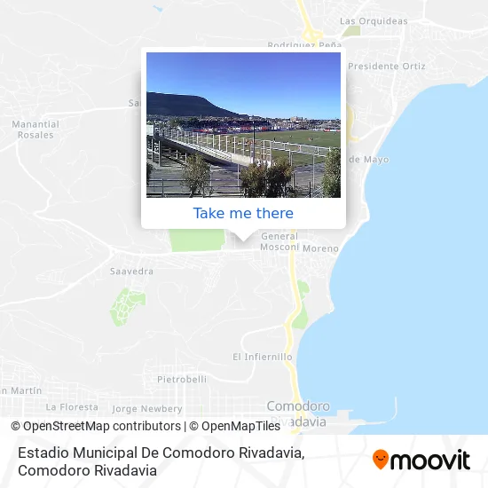 Mapa de Estadio Municipal De Comodoro Rivadavia