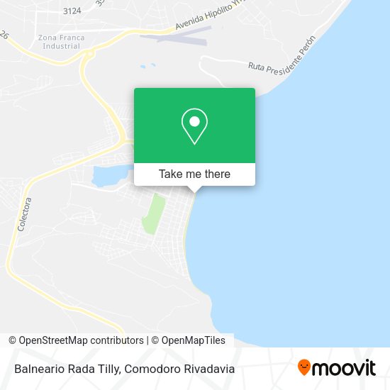 Balneario Rada Tilly map