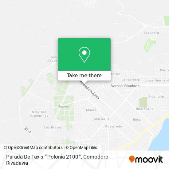 Mapa de Parada De Taxis ""Polonia 2100""