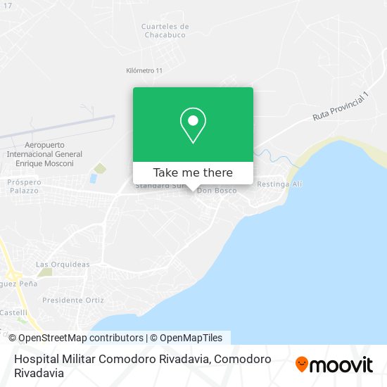 Mapa de Hospital Militar Comodoro Rivadavia