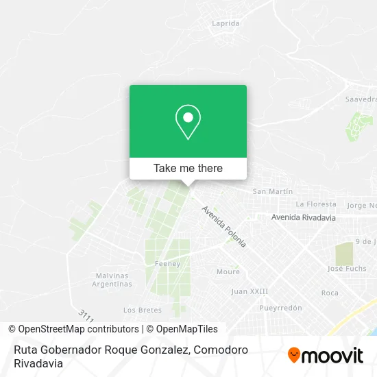 Ruta Gobernador Roque Gonzalez map