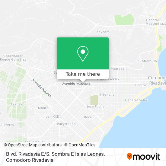 Blvd. Rivadavia E / S. Sombra E Islas Leones map