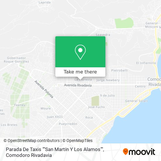 Mapa de Parada De Taxis ""San Martín Y Los Alamos""