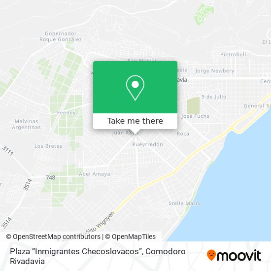 Mapa de Plaza “Inmigrantes Checoslovacos”