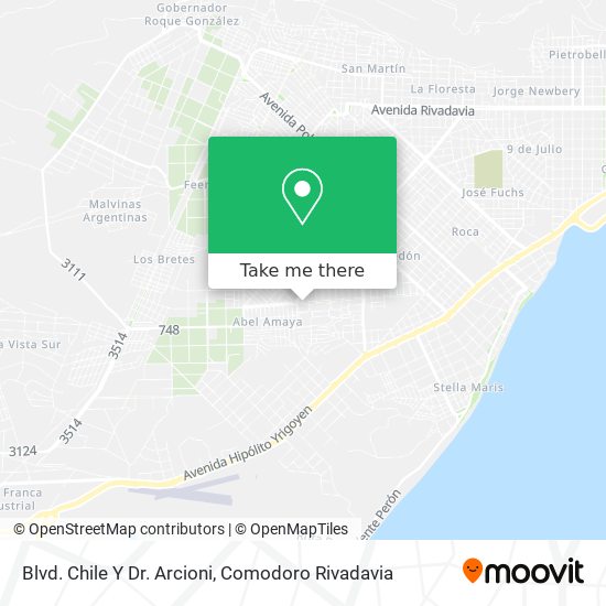 Mapa de Blvd. Chile Y Dr. Arcioni