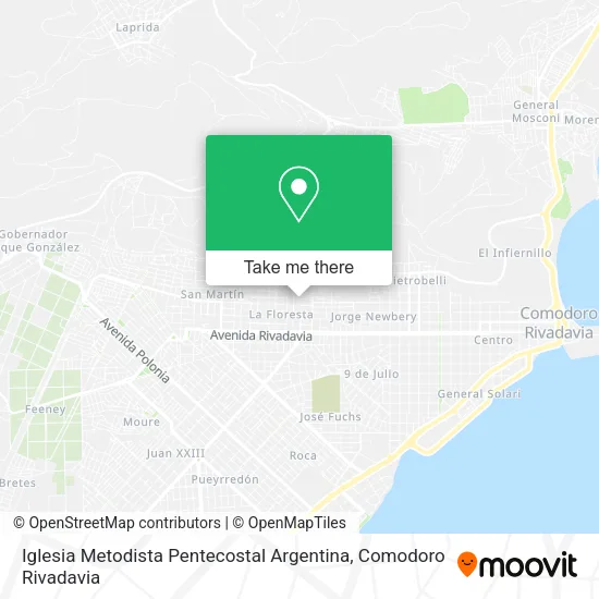 Mapa de Iglesia Metodista Pentecostal Argentina