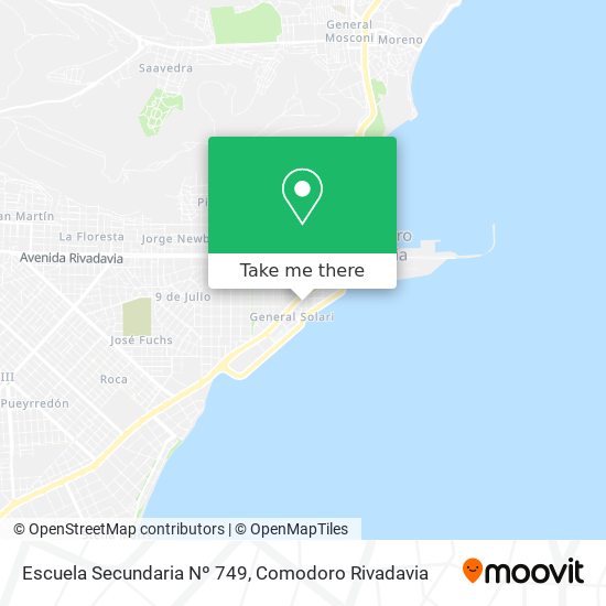 Mapa de Escuela Secundaria Nº 749