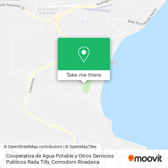 Cooperativa de Agua Potable y Otros Servicios Publicos Rada Tilly map