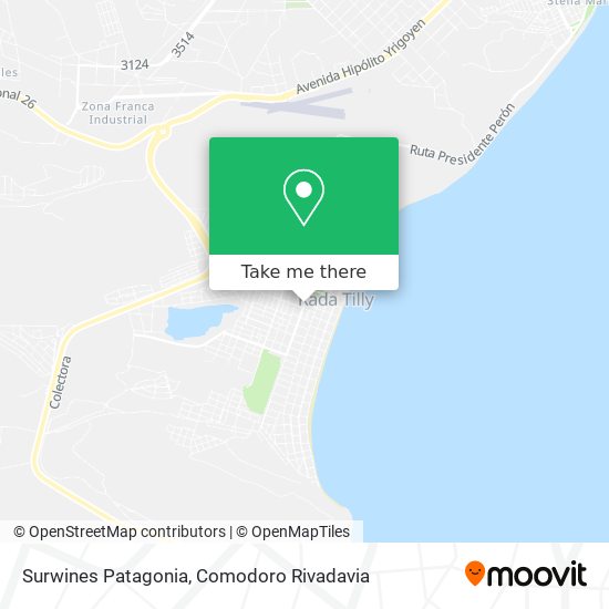 Surwines Patagonia map