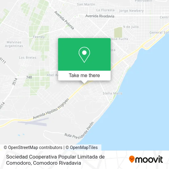 Mapa de Sociedad Cooperativa Popular Limitada de Comodoro
