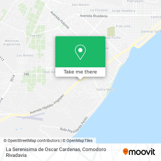 La Serenisima de Oscar Cardenas map
