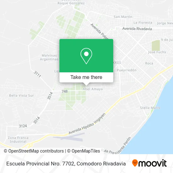 Mapa de Escuela Provincial Nro. 7702