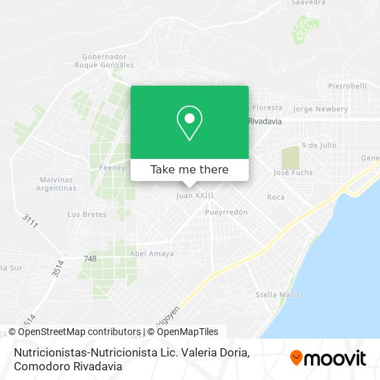 Mapa de Nutricionistas-Nutricionista Lic. Valeria Doria