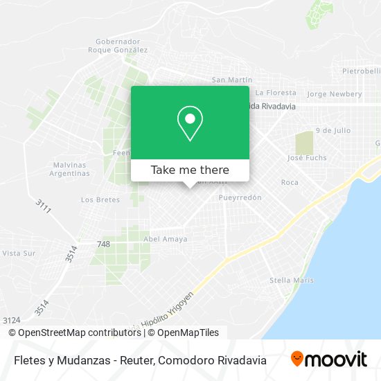 Mapa de Fletes y Mudanzas - Reuter
