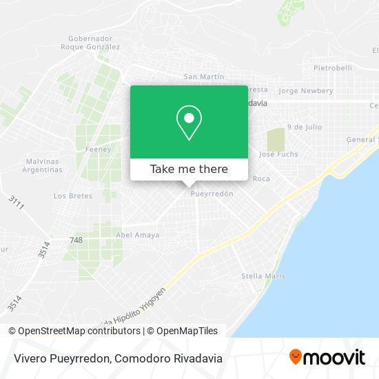 Vivero Pueyrredon map